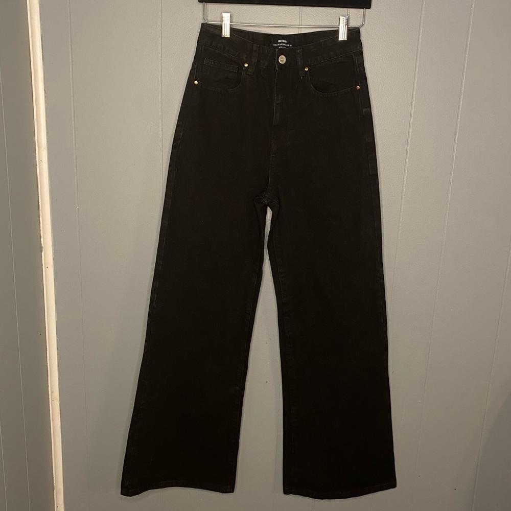 Black Cotton On Wide Leg Jeans size 4